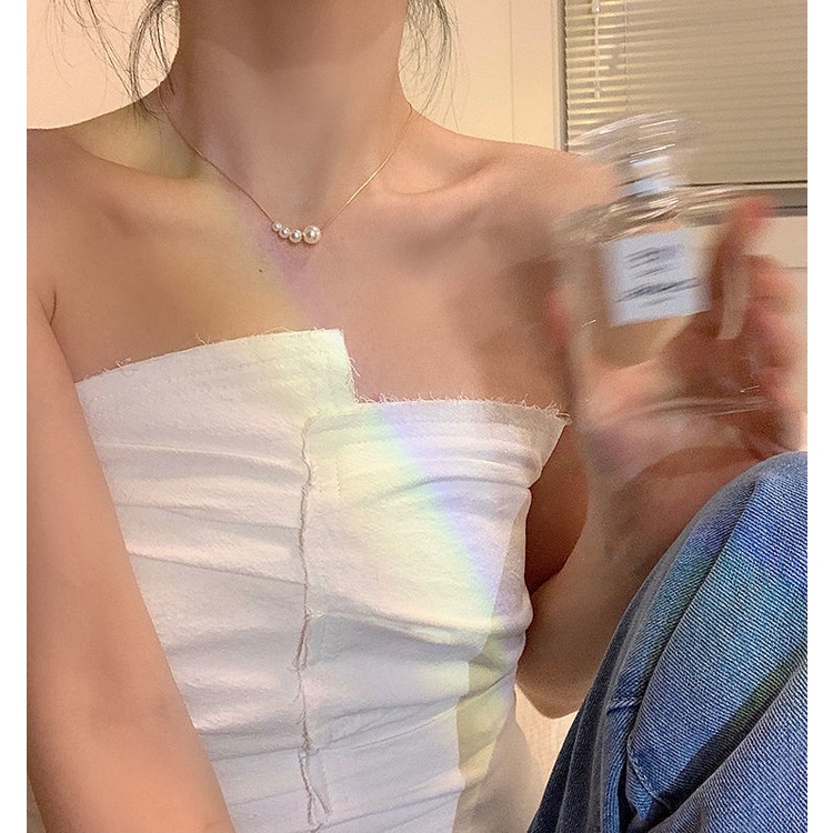 Dây Chuyền Mạ Bạc Đính Ngọc Trai Sang Trọng Thời Trang Mùa Hè 2022