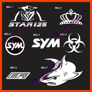 Tem sticker nhỏ dán xe máy nhiều mẫu