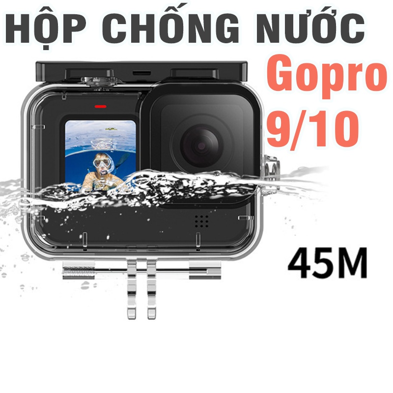 Case chống nước Gopro hero 10/9/ 8 black bằng mica trong suốt chống nước độ sâu lên tới 45m