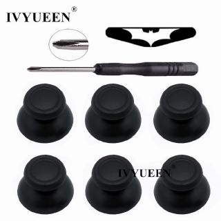 6 Chiếc Cho Sony Dualshock 4 PS4 Pro Slim Bộ Điều Khiển Đen Xám 3D Analog Cần Điều Khiển Mũ Ngón Tay Cái Cầm Thanh Ánh Sáng Miếng Dán