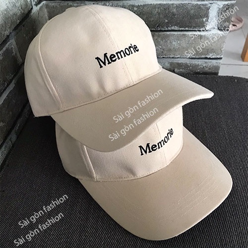 Mũ lưỡi trai ❤️ Nón kết thêu chữ Memorie phong cách Ulzzang form unisex nam nữ NK01