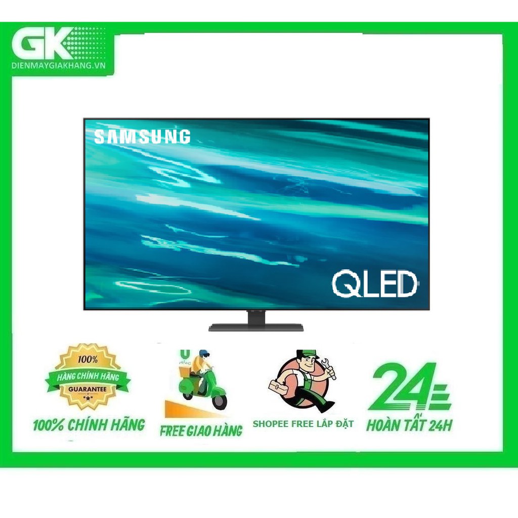 { GIÁ SỈ ) QA50Q80A -MIỄN PHÍ CÔNG LẮP ĐẶT-Smart Tivi QLED 4K 50 inch Samsung QA50Q80A Mới 2021
