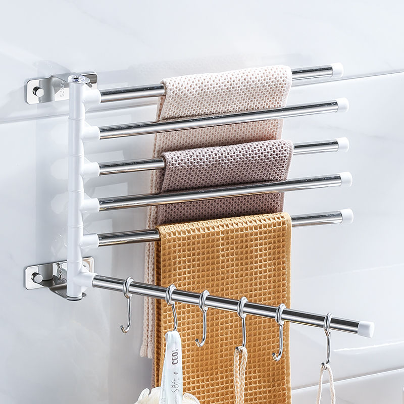 Giá treo khăn bằng thép không gỉ 304 có thể xoay tiện dụng cho nhà tắm/ nhà bếp
