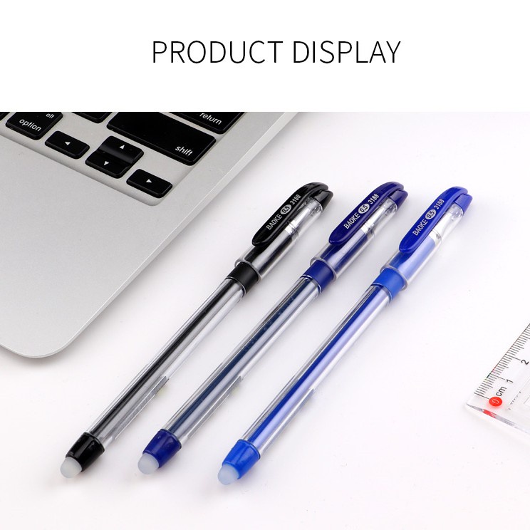 Bút viết gel học sinh xóa được 0.5mm - BAOKE PC3188 màu xanh, tím