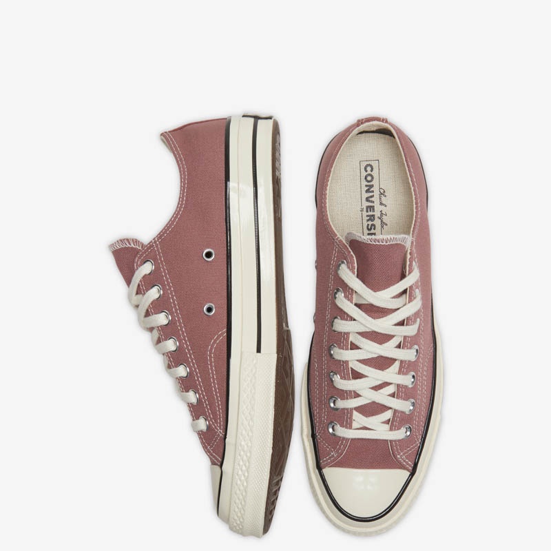 Giày Thể Thao Converse 1970s Vải Canvas Cổ Thấp Đế Cao Su Màu Hồng Chính Xác Cho Học Sinh