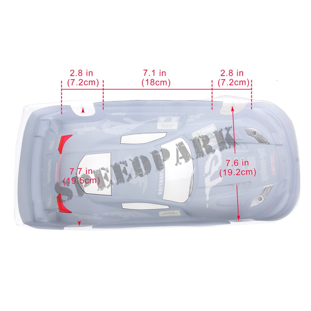 Rc Xe Hơi Điều Khiển Từ Xa 1 / 10 honda gt 190 Chiều Rộng 260mm Bằng pvc In Màu Độc Đáo