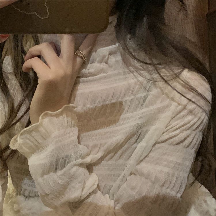 [MURIOKI] Áo Ren Cổ Lọ Tay Dài Mềm Mại Thời Trang Mùa Thu 2022 Cho Nữ