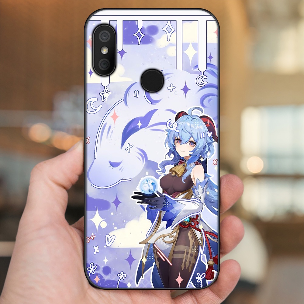 Ốp lưng Xiaomi Redmi 6 Pro, Mi A2 Lite viền đen in hình Ganyu Genshin Impact