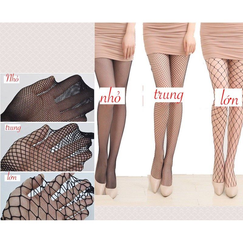 [BIGSIZE_90KG]_VỚ 2_Vớ quần lưới mắt to / mắt nhỏ