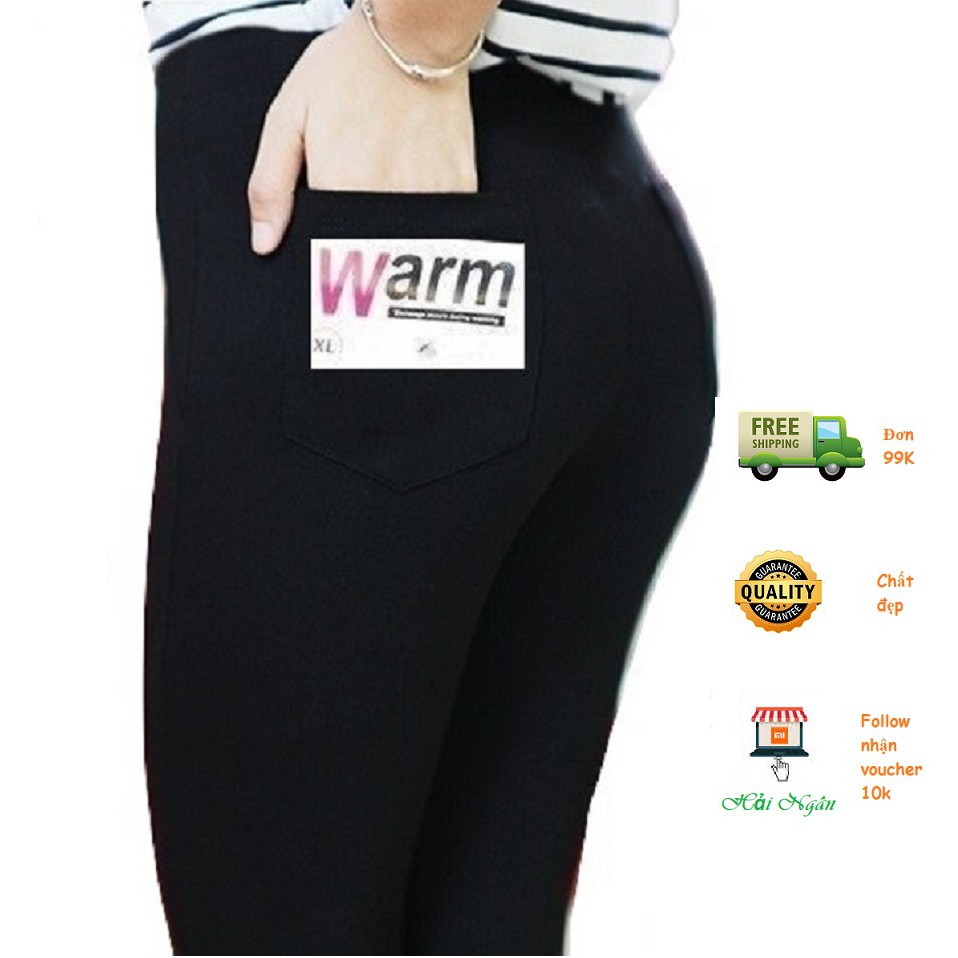 Quần legging nữ cạp cao big size co giãn, loại cao cấp không bai xù cắn chỉ