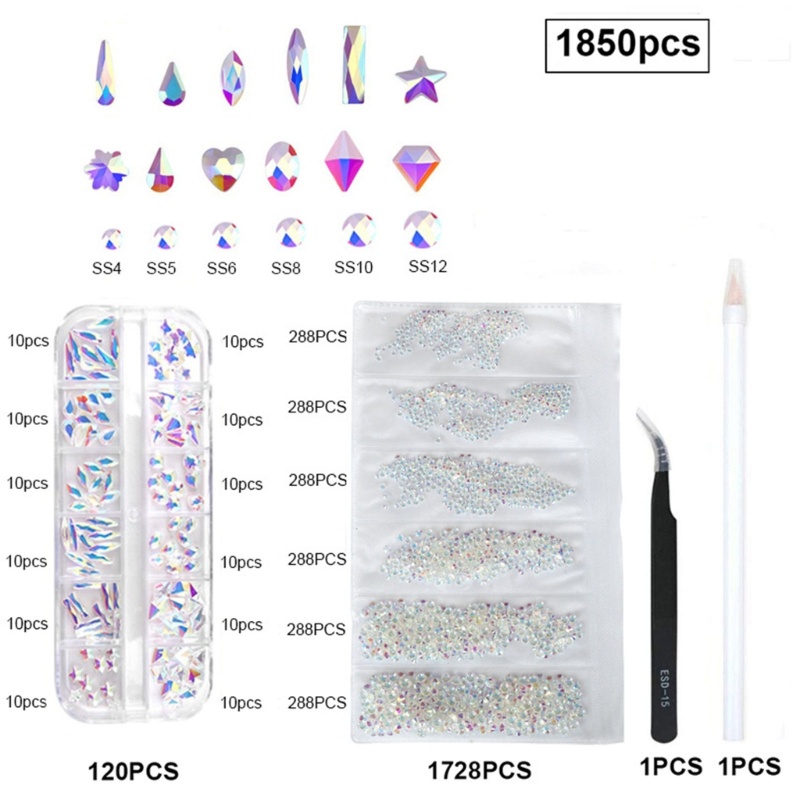 Đá Quý Nhân Tạo Trang Trí Móng Tay / Lưng / Móng Tay