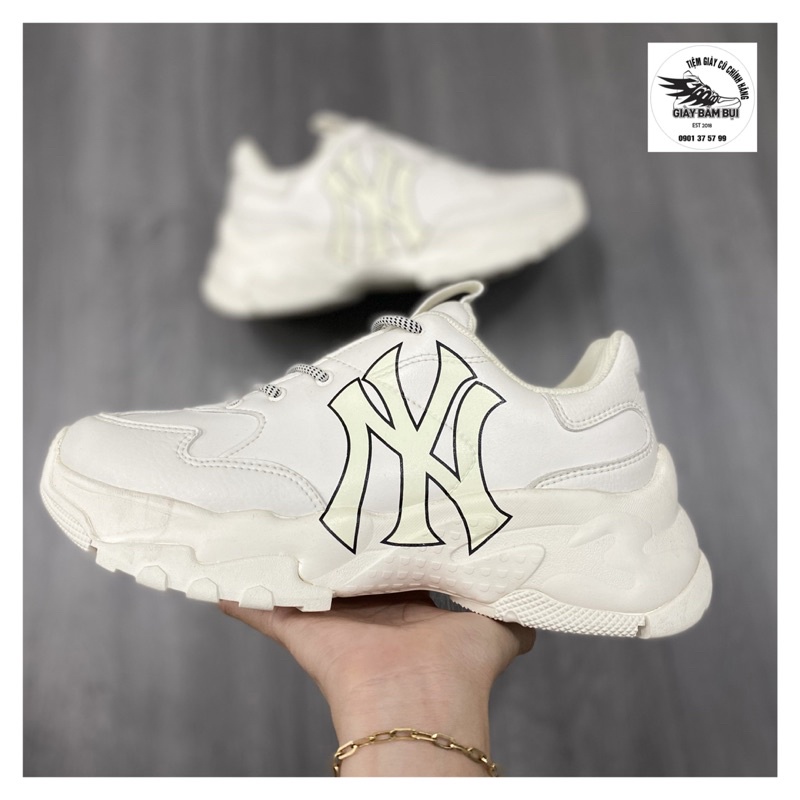 Giày MLB Big Ball Chunky, chữ NY trắng new full box