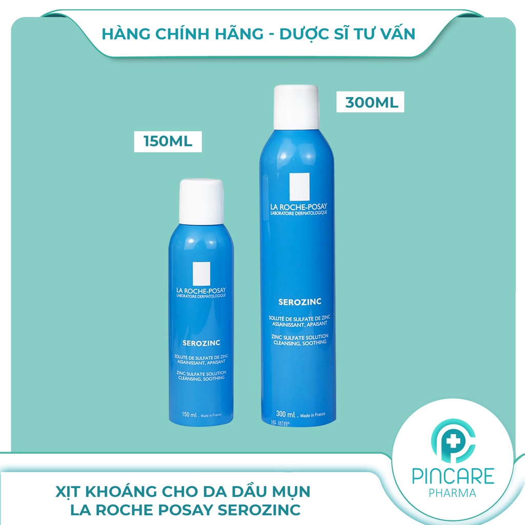 Xịt khoáng La Roche Posay Serozinc cho da dầu mụn - Hàng chính hãng - Nhà thuốc PinCare