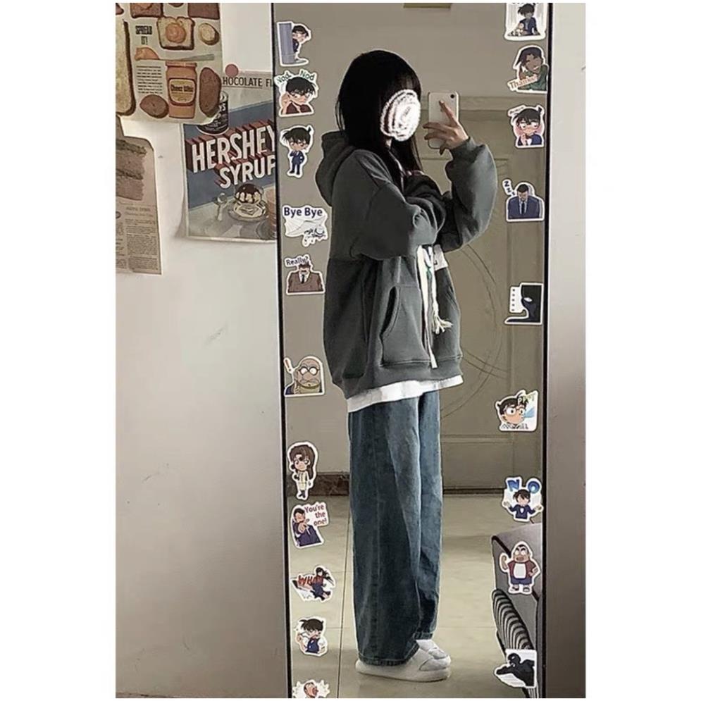 Áo hoodie TIDE tim xanh chất nỉ ngoại Form thụng cánh dơi trùm mông hàng có mũ giá siêu rẻ