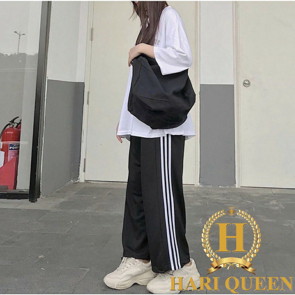Quần ống rộng ba sọc HARIQUEEN