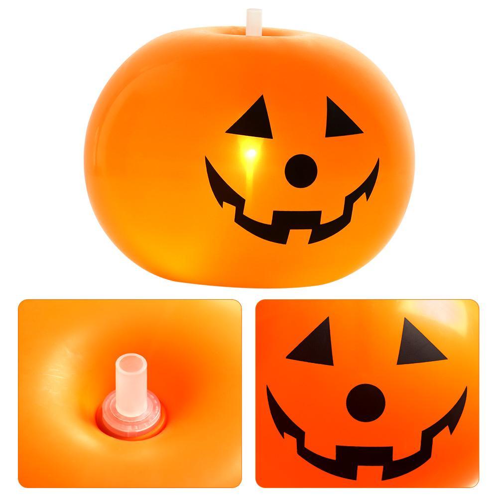 Set 5 Bong Bóng Latex Có Đèn Led Hình Bí Ngô Trang Trí Trong Nhà / Ngoài Trời DIY