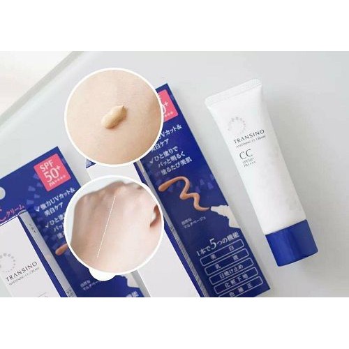 Kem trang điểm dưỡng trắng Transino Whitening CC Cream Nhật Bản 30g