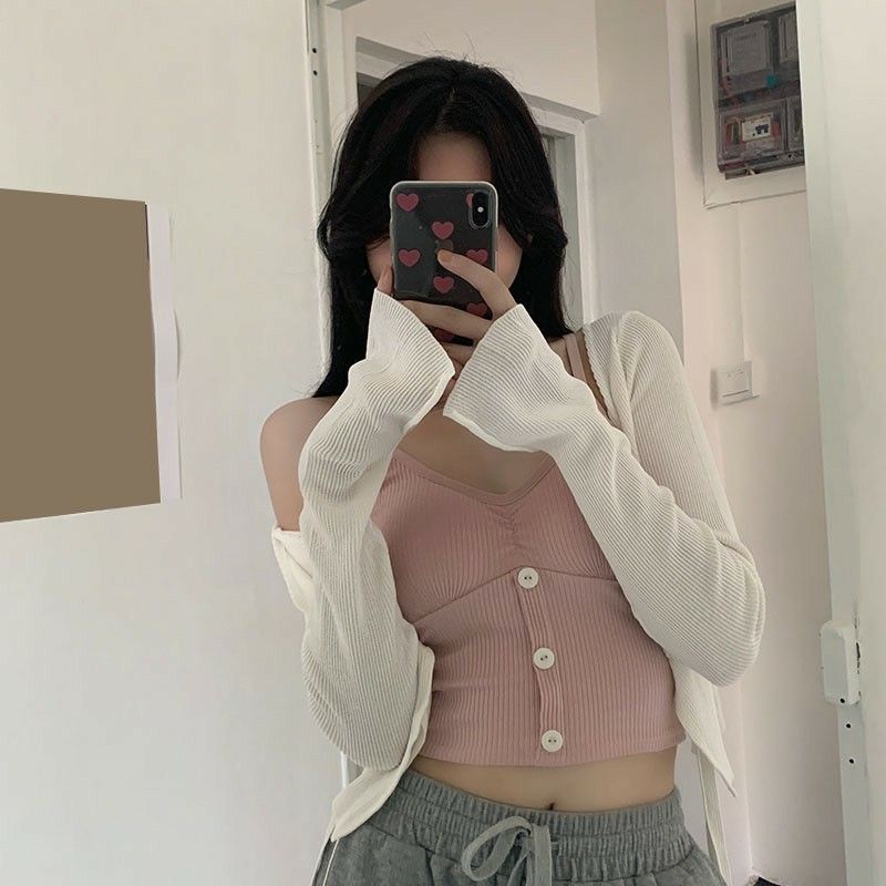 Áo bra hai dây len tăm 3 khuy ms2079