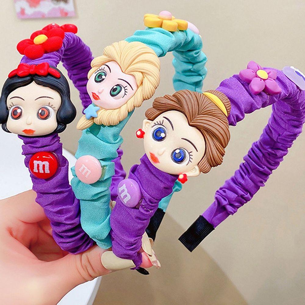 NICKOLAS Băng Đô Cài Tóc Hình Gấu Hoạt Hình Đáng Yêu Phong Cách Retro Cho Trẻ Em