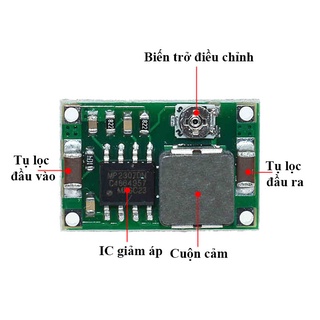 Module Hạ Áp DC-DC Mini-360 3A 4-23V Đầu Ra 1-17V