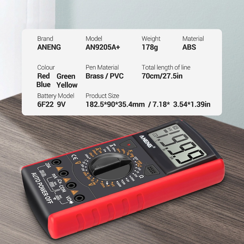 Vạn Năng Kế Kỹ Thuật Số Với Vôn Kế DC AC &amp; Ohm Chuyên Dụng Chất Lượng Cao