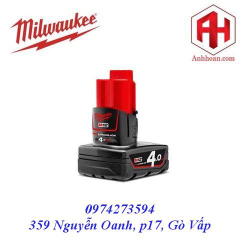 Milwaukee Pin Li-Ion M12B4 RedLithium (12V:4Ah)