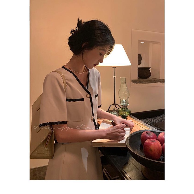 Set Áo Khoác Blazer Tay Ngắn + Chân Váy Chữ A Thiết Kế Mới Thời Trang Mùa Hè Dành Cho Nữ | BigBuy360 - bigbuy360.vn