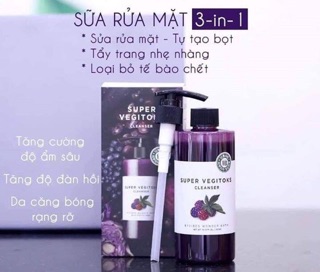 Sữa rửa mặt rau củ thải độc