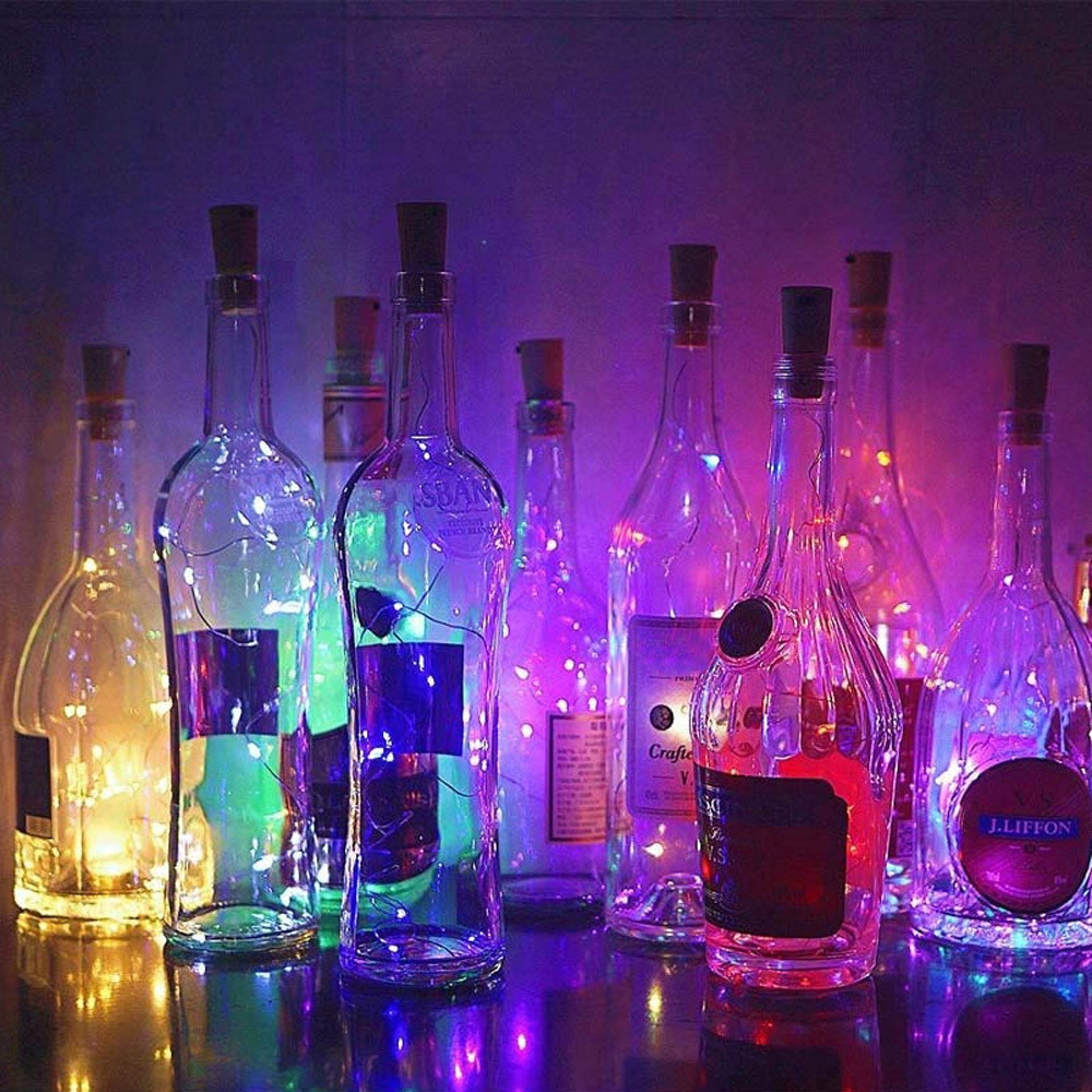 Dây Đèn LED Hình Nút Bần Trang Trí Chai Rượu Cho Tiệc Giáng Sinh