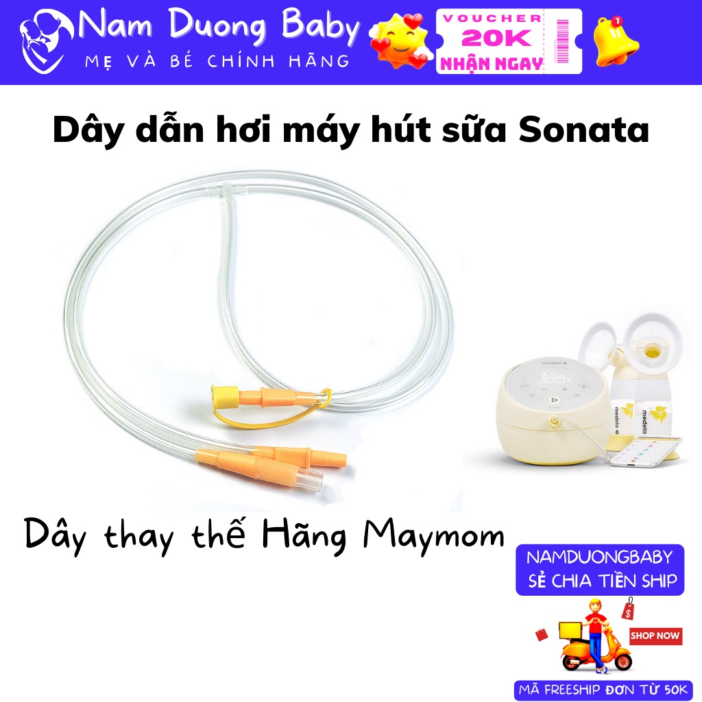 Dây Hút Khí Maymom Tương Thích Máy Hút Sữa Medela Sonata Hàng Chính Hãng, Mới 100% Kiểm Định An Toàn bởi SGS/Intertek