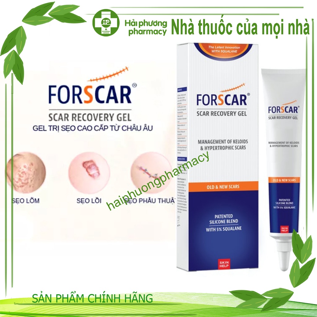 Forscar - Gel Hỗ trợ cải thiện bề mặt sẹo lồi và sẹo phì đại Từ Châu Âu