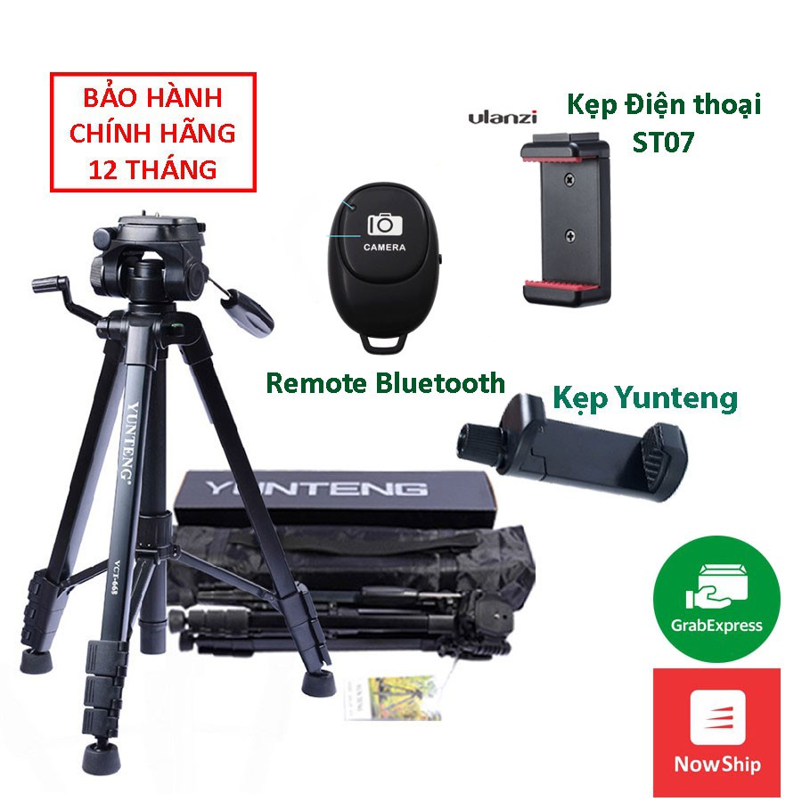 Tripod Máy Ảnh YUNTENG VCT-668 + Remote và kẹp điện thoại