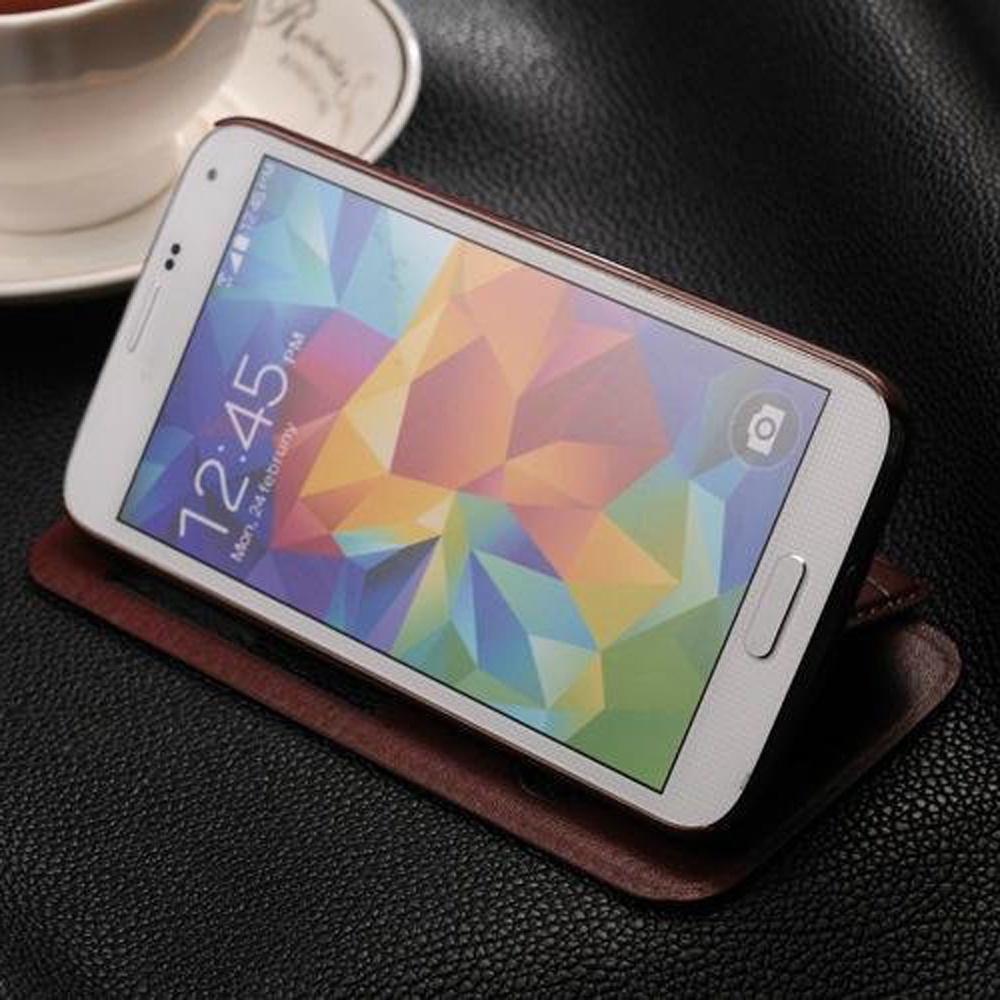 Ốp Điện Thoại Da PU Nắp Lật Cho Samsung Galaxy S5 G900F G900H G900I i9600