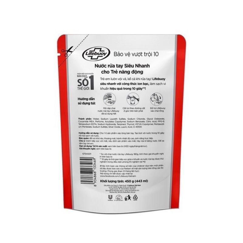 NƯỚC RỬA TAY LIFEBUOY 450g