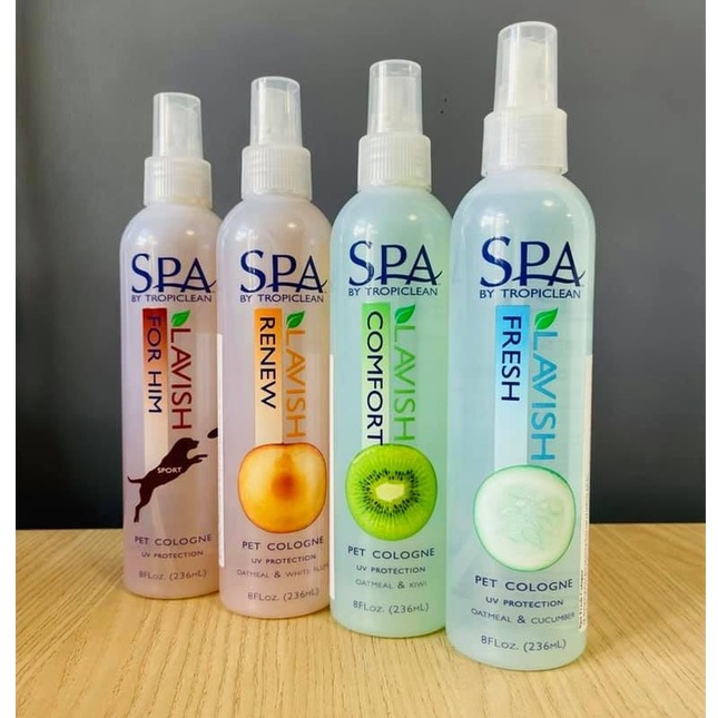 Xịt Dưỡng Lông Tropiclean Hương Mận Trắng- Spa Renew Cologne