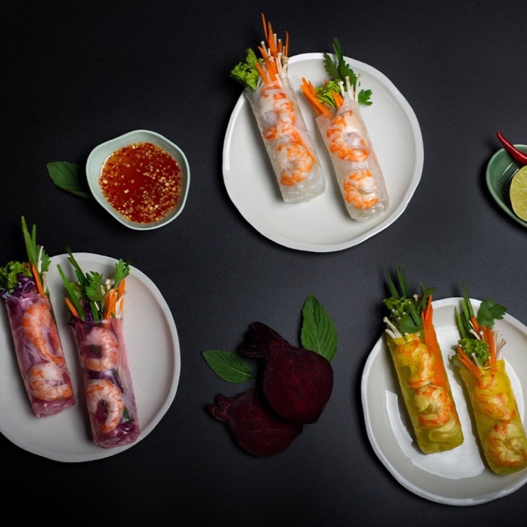 Bánh tráng 3 màu Mekong 22cm300g (Eatclean)