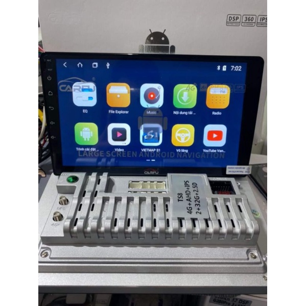 MÀN HÌNH ANDROID CARFU C8 TS8 RAM 2GB/32GB CẮM SIM 4G FULL TÍNH NĂNG PHIÊN BẢN MỚI 2022