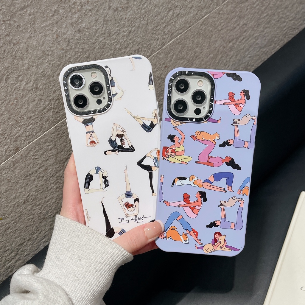 Ốp Điện Thoại Mềm In Hình Cô Gái Tập Yoga Cho iPhone13Pro iP12Pro XR iPhone11 12Promax 13Promax 11 12 13