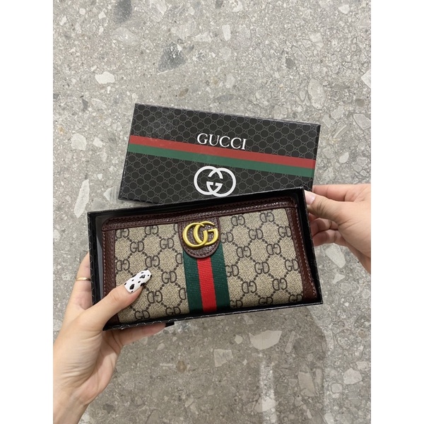 ví nữ Gucci cầm tay khoá kéo full box