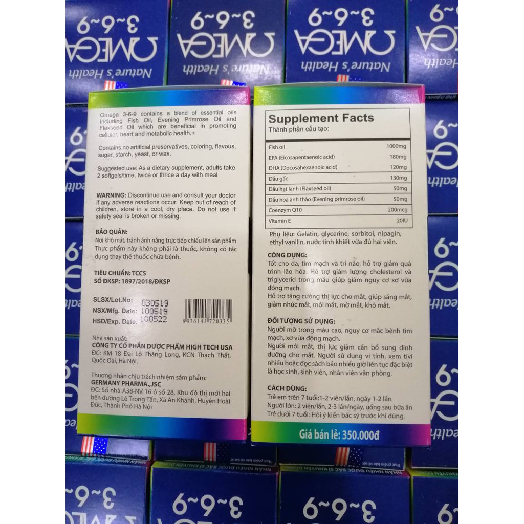 Omega 369 - Hộp 100 viên - Tăng cường dưỡng chất cho mắt giúp mắt sáng | BigBuy360 - bigbuy360.vn