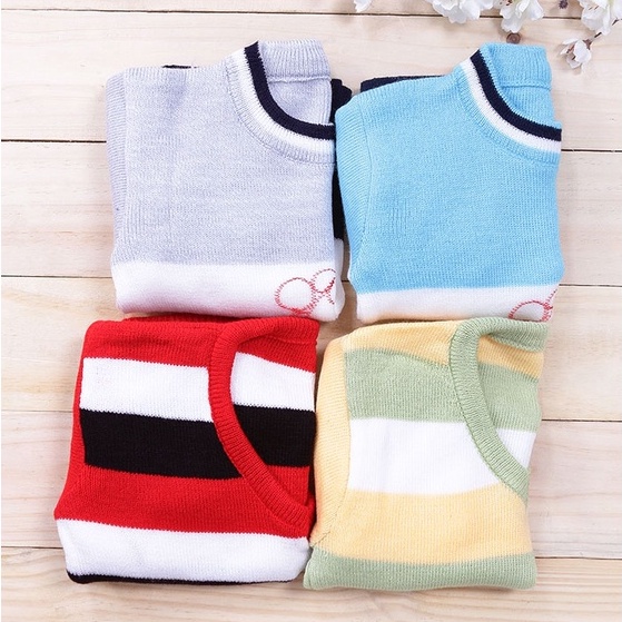 Áo Len Dài Tay Giữ Ấm Bé Trai - Cổ Tròn