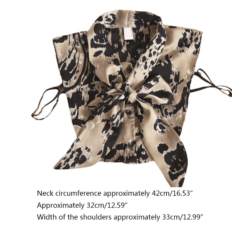 Áo Sơ Mi Cổ Cà Vạt Giả In Họa Tiết Da Báo Kiểu Vintage Thời Trang Công Sở Cho Bạn Gái