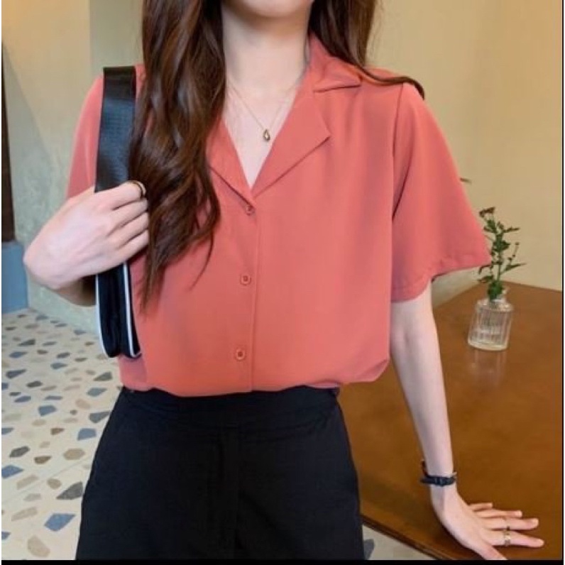 Áo sơ mi cổ vest quốc dân nhất định nên có, phối chân váy, quần jeans ,quần tây , quần sort bao xinh - VADA (SM5)