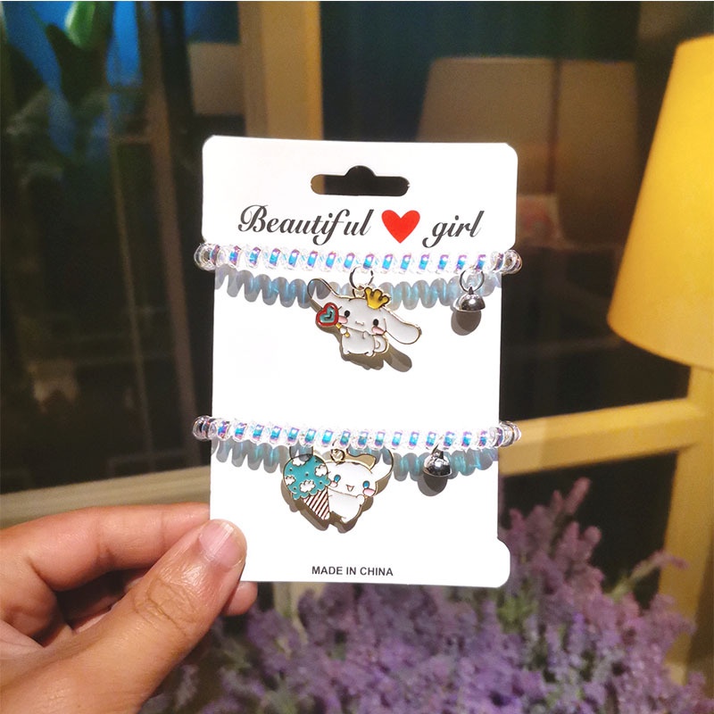 Dây Cột Tóc Cao Su Nam Châm Gắn Điện Thoại Hình Chú Chó Cinnamon / Mèo Bay Đáng Yêu Thích Hợp Làm Quà Tặng Cho Bạn Gái