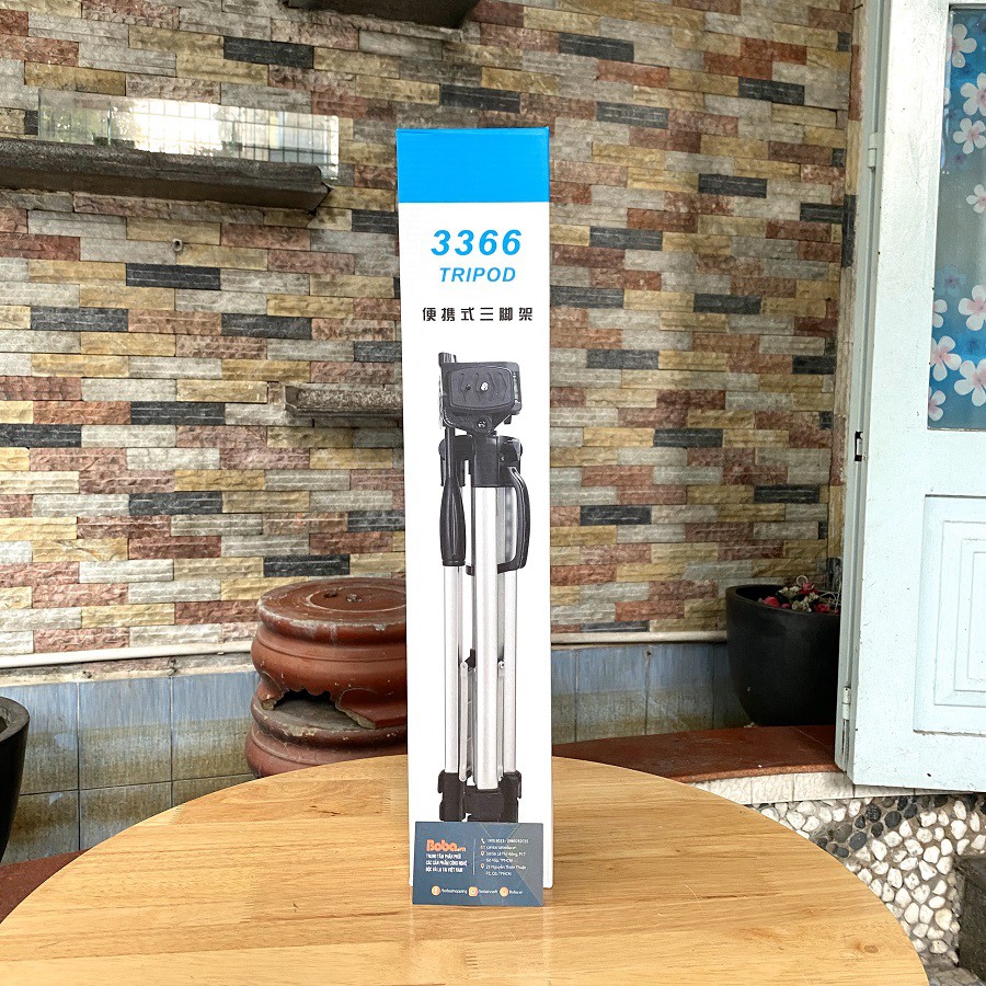 TRIPOD 3 CHÂN 3366, GIÁ ĐỠ 3 CHÂN ĐIỆN THOẠI, MÁY ẢNH 150CM