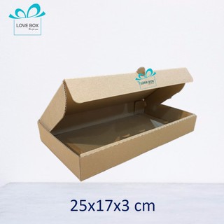 Hộp carton nắp gài 25x17x3 - 25 hộp gói hàng giấy cứng