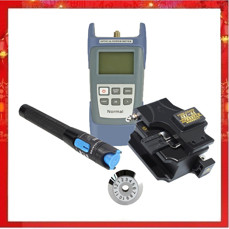 COMBO: Máy Đo Công Suất Quang Normal + Dao Cắt Quang SKL-8A + Bút Soi Quang 1KM Tặng Sản Phẩm Lưỡi Dao Cắt Quang