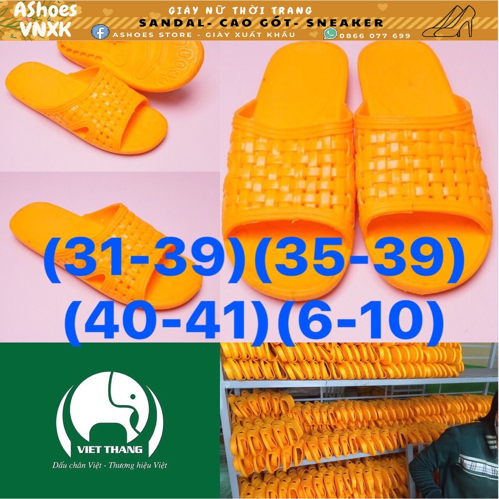 Dép tổ ong VThắng màu vàng mẫu A- size nam nữ  | AShoes VNXK