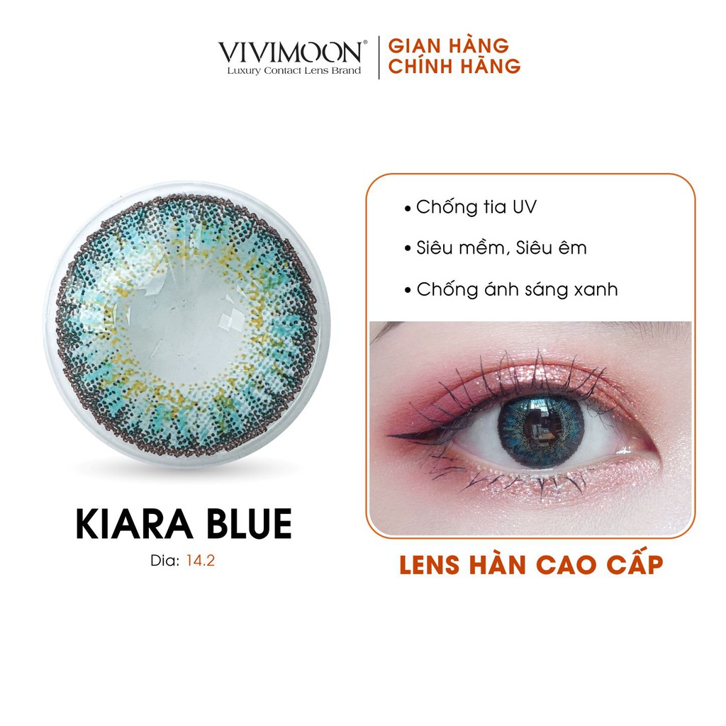 Lens cận màu xanh VIVIMOON Kiara Blue 14.2mm