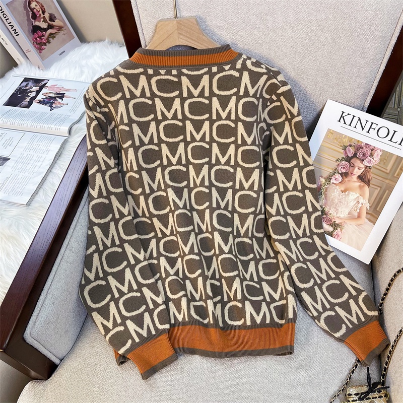 Áo sweater Pure Cube dệt kim cổ tròn tay dài dáng rộng thời trang thu đông cho nữ